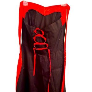 50 style dress with straps that tie around the neck.